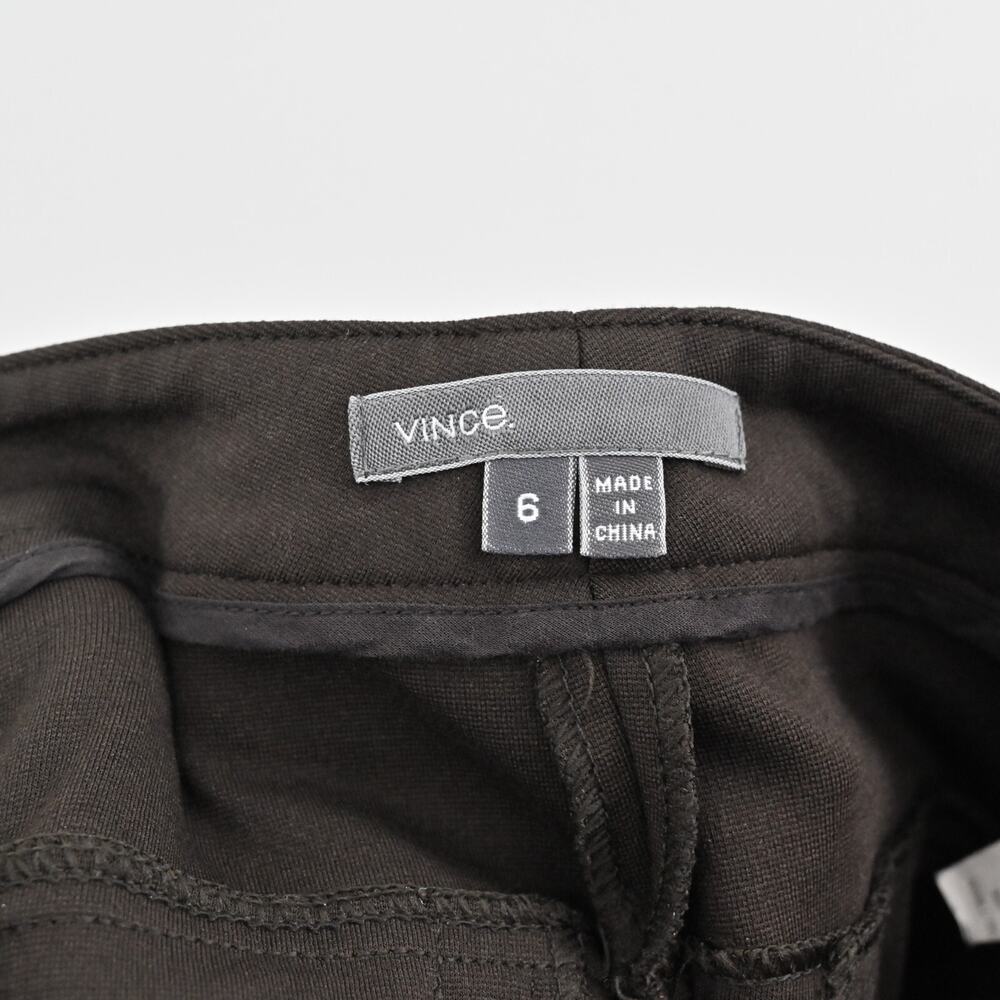 VINCE Pants Womens‎ Size 6 Front Seam Ponte Solid Brown Skinny Leg Zip Pockets - Picture 8 of 13
